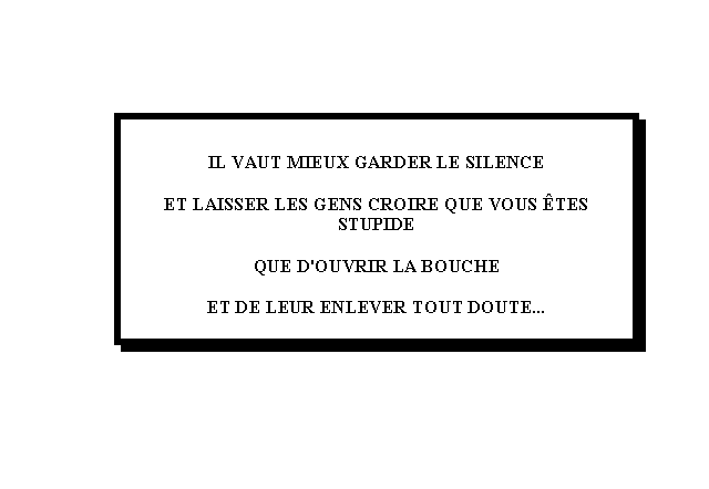 silence
